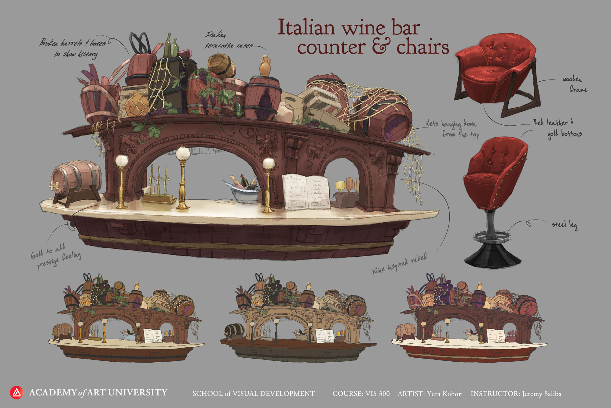 Italian Wine Bar & Chairs